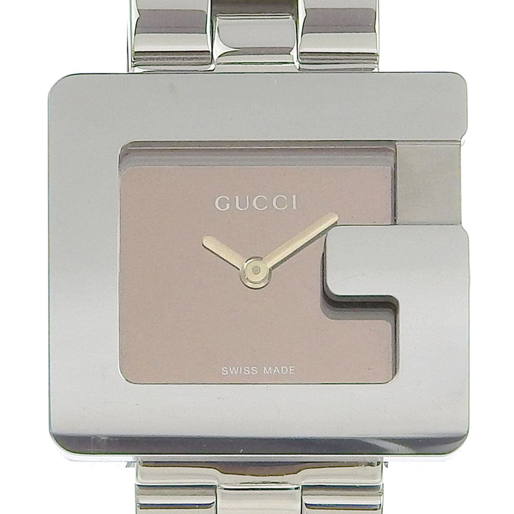 Gucci G-Watch Ladies Wristwatch, Silver, Stainless Steel, Swiss Made, Quartz, Brown Dial, 3600L【Used】 3600L