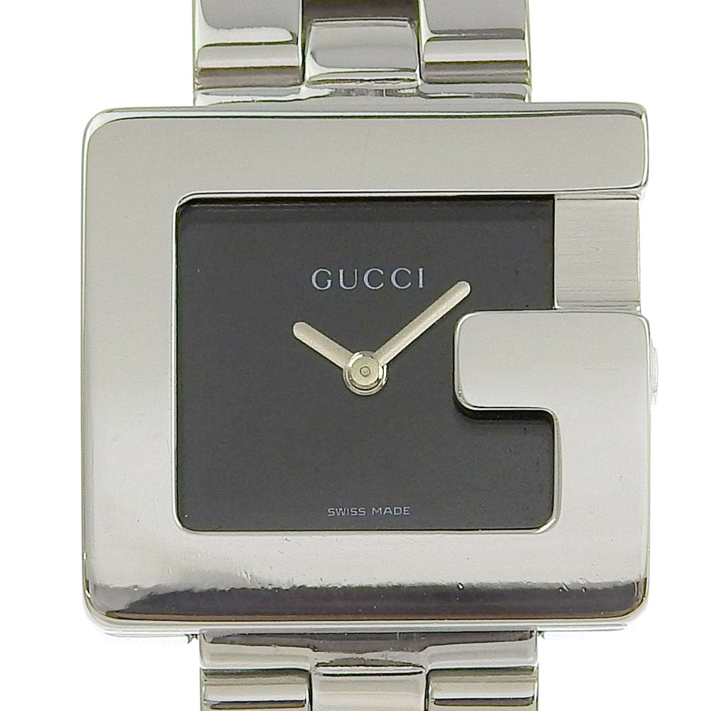 Gucci G-Square Ladies Wristwatch, Silver, Stainless Steel, Swiss Made, Quartz, Black Dial, 3600L【Used】 3600L