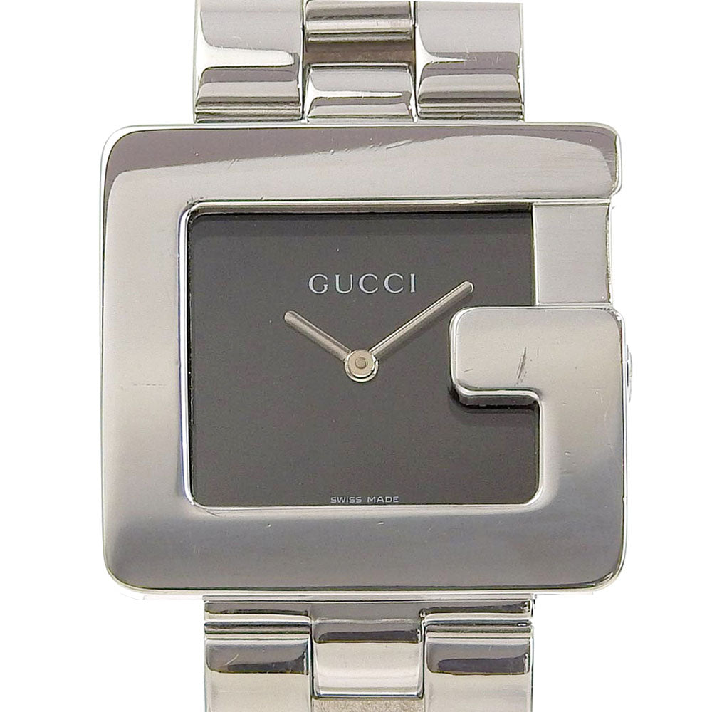 Gucci  Gucci Ladies Wristwatch, Silver, Stainless Steel, Swiss Made, Quartz, Black Dial, 4600L【Used】 Metal Quartz 4600L in Fair condition
