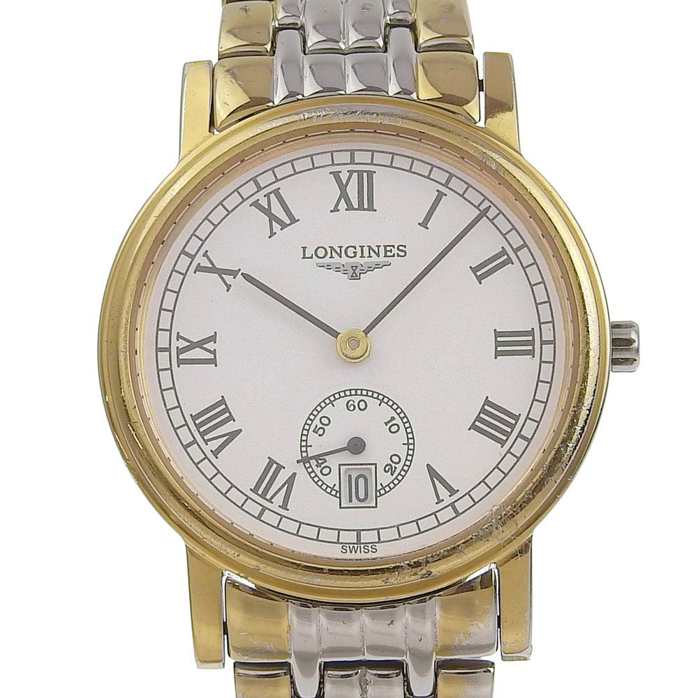 Longines  Longines Presence Wristwatch, L4.7202, Stainless Steel & Gold-plated, Swiss-made Gold Quartz Small Second White Dial for Men【Used】 Metal Quartz L4.7202 in Fair condition