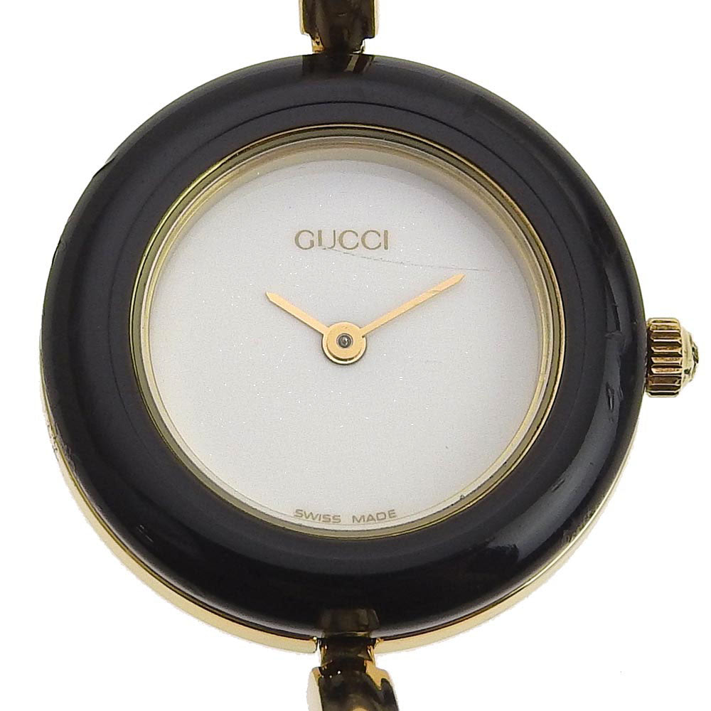 Gucci  Gucci Change Belt Ladies' Wristwatch 11/12.2, Gold Plated, Swiss Quartz Movement, Analog Display with White Dial Metal Quartz 11/12.2 in Fair condition