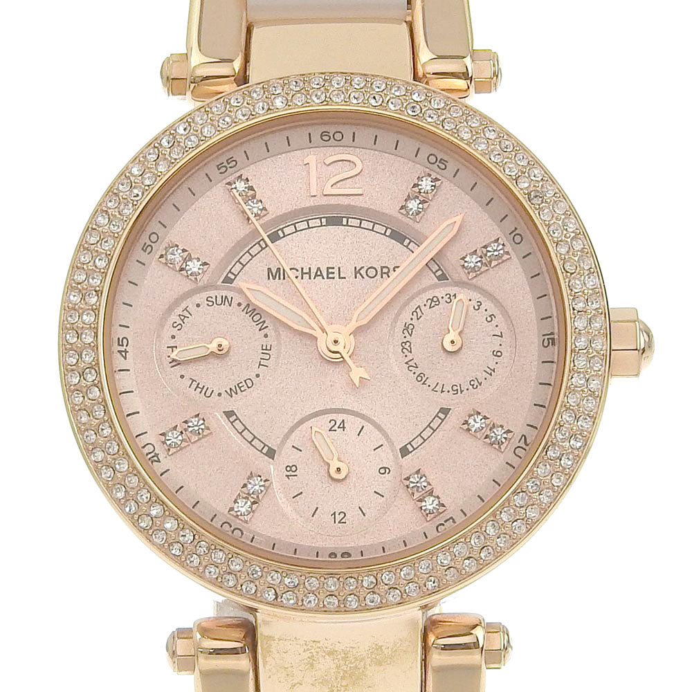 Michael Kors  Michael Kors Women's Date Wristwatch MK6110, Built from Stainless Steel with Acetate, Quartz Movement, Multi-Needle Analog Display with Rose Dial Metal Quartz MK6110 in Fair condition