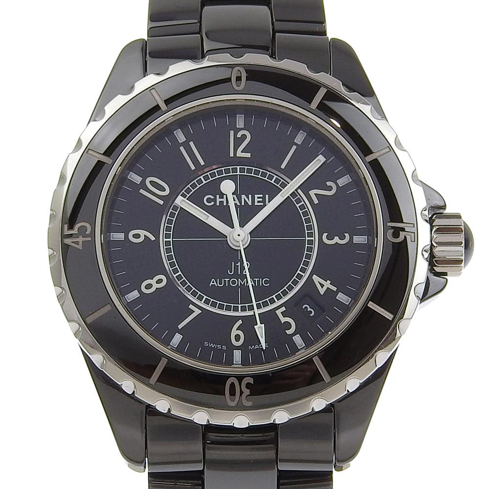Chanel J12 Men's Watch, Date H0685, Ceramic, Swiss Made, Black Automatic, Black Dial [Used] A-Rank H0685