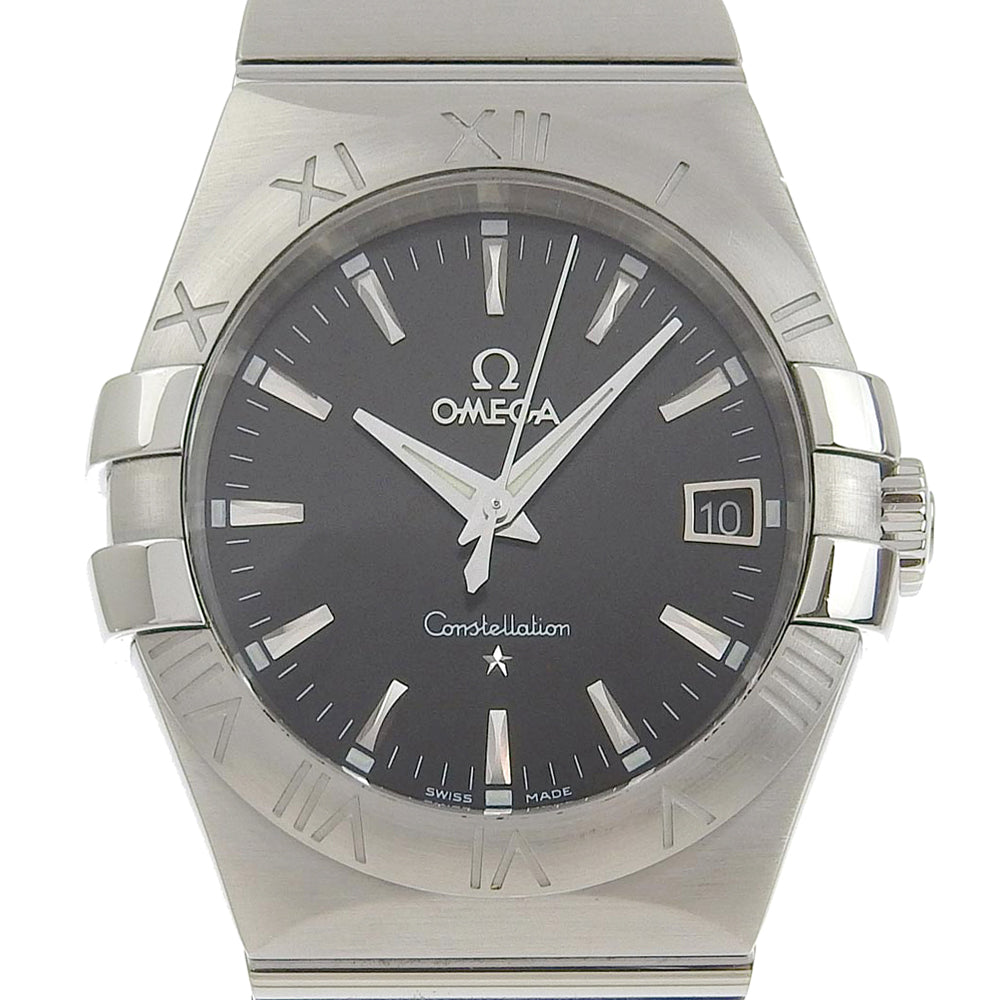 Omega Constellation Men's Watch 123.10.35.60.01.001, Stainless Steel, Quartz, Swiss Made, Black Dial [Used] 123.10.35.60.01.001