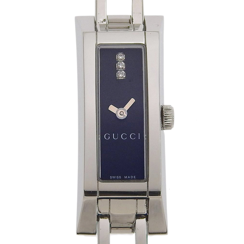 Gucci Ladies' Wrist Watch with 3P Diamond, Swiss-Made Quartz, Silver Stainless Steel 110.0