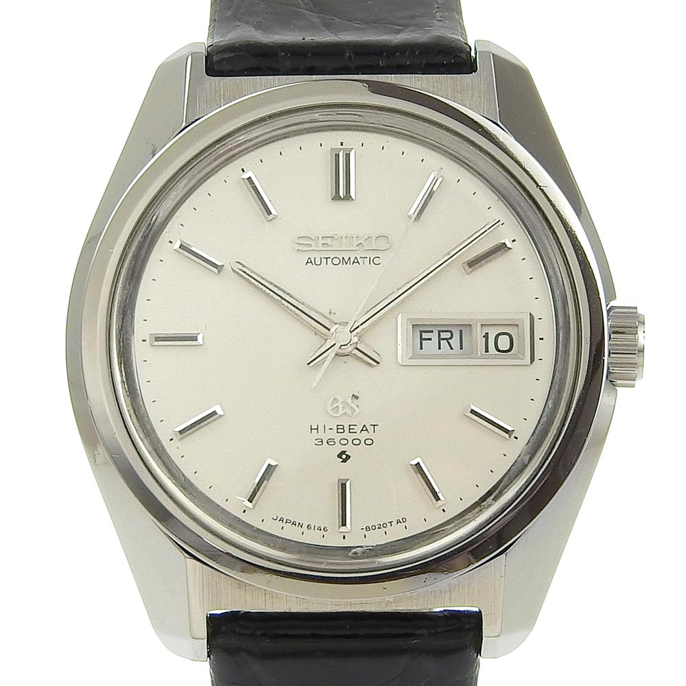 Seiko Grand Seiko High-Beat 36000 cal.6146A 6146 Men's Automatic Watch in Stainless Steel and Leather (Pre-owned, A-Grade) 6146.0