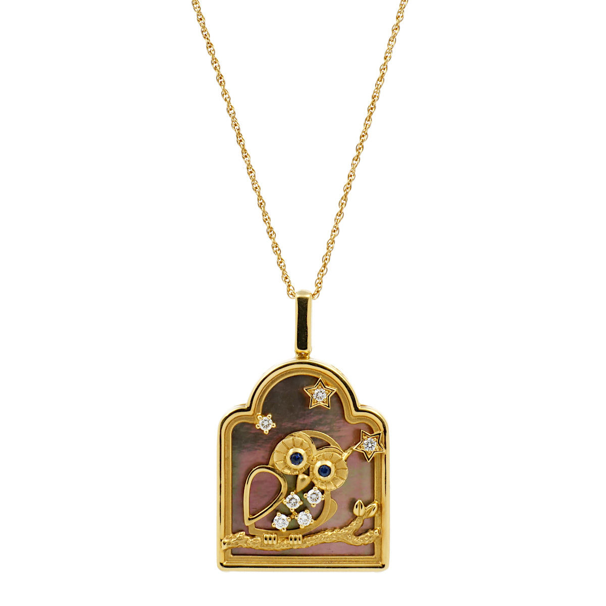 CarrerayCarrera Goddess Motif Necklace with Diamond in 18K Yellow Gold for Women