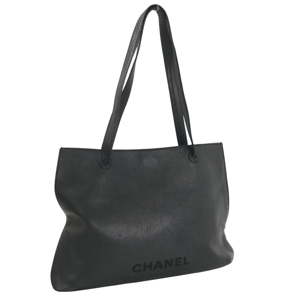 Logo Leather Shopper Tote