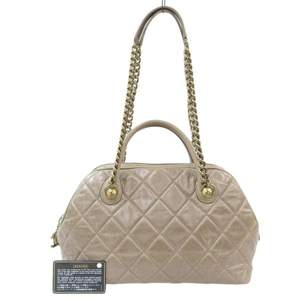 Quilted Leather Bowler Bag