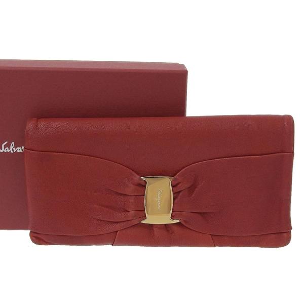 Leather Ribbon Long Wallet