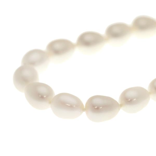 Long Pearl Sterling Silver 925 Necklace with White Freshwater Cultured Pearls for Ladies