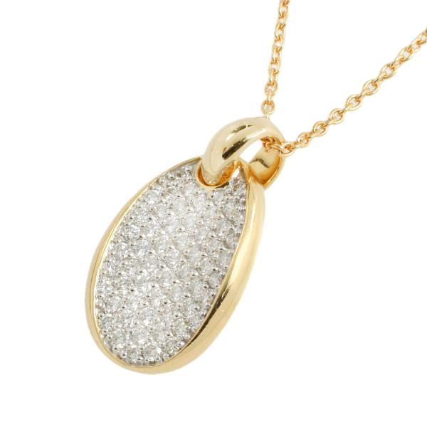 "0.7Ct Pave Diamond Necklace in K18 Yellow Gold by No Brand"