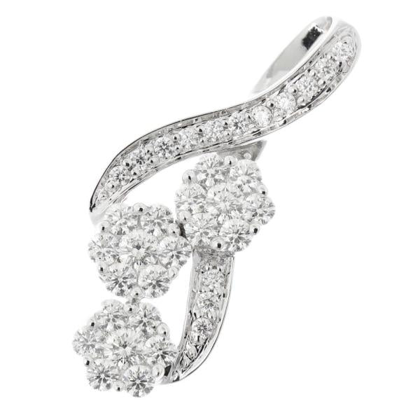 Luxurious K18 White Gold Pendant with Melee Diamonds 1.00ct