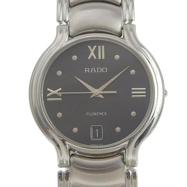 Rado  Rado Men's Florence Quartz Silver Stainless Steel Wristwatch with Black Dial  115 3777 4 in Good condition