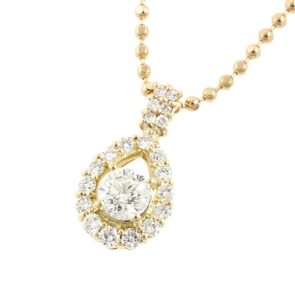 Women's Necklace with 1.051ct Diamond in K18 Yellow Gold, Over 1ct in Total Diamond Weight.