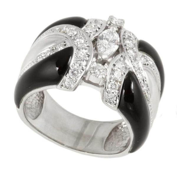 [LuxUness]  Platinum Pt900 Assorted Diamond (0.31ct & 0.77ct) Ring, Size 10, for Women in Excellent condition