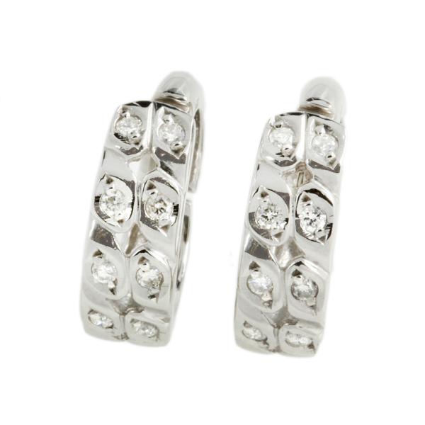 No Brand, Women's Silver Diamond Earrings, 0.10ct×2 Diamonds, Material