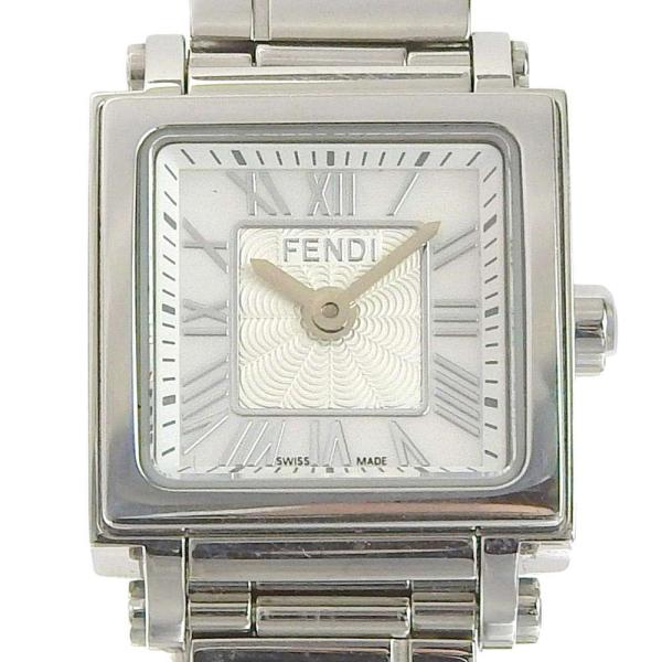 Fendi Cuadro Mini Ladies Quartz Watch, Silver Stainless Steel, Secondhand
