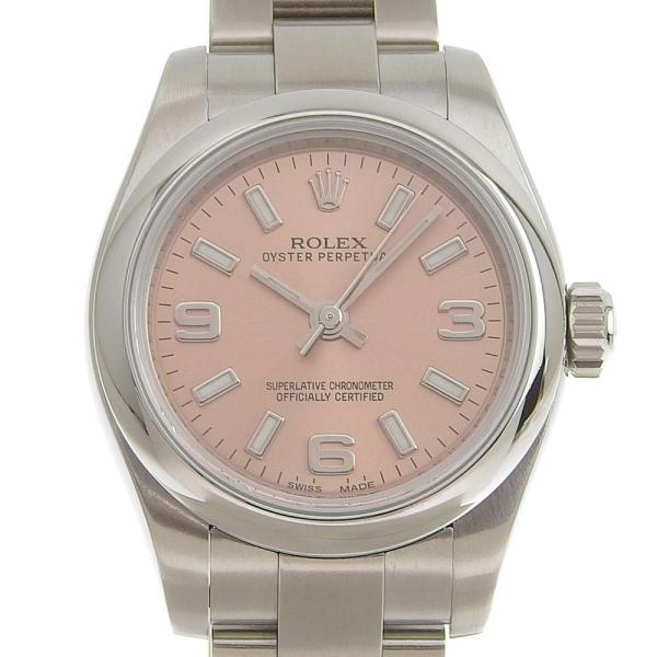 Rolex Oyster Perpetual Ladies Automatic Watch with Pink Dial 176200, Silver Stainless Steel, Secondhand 176200.0