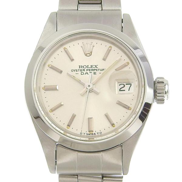 Rolex Date Ladies' Watch, Silver Display, Antique, Manufactured around 1972, Stainless Steel Material, Pre-owned 6916.0