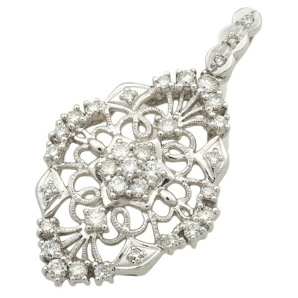 Luxurious Platinum Pt900 Pendant Top with 1.00ct Melee Diamonds for Women