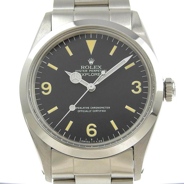 Rolex Antique Explorer1 Men's Wristwatch in Stainless Steel, Black [Pre-owned] M1016 0