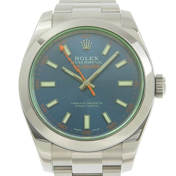 Rolex Milgauss Men's Automatic Silver Watch Z Blue 116400GV, Stainless Steel 116400GV/ランダム番
