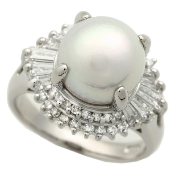[LuxUness] Platinum Pearl Ring  Metal Ring in Excellent condition