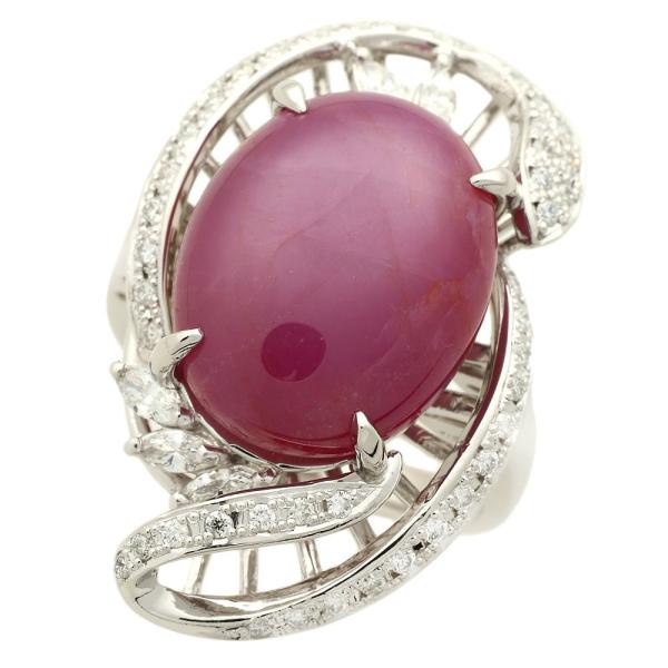 [LuxUness] Platinum Ruby & Diamond Ring Metal Ring in Excellent condition