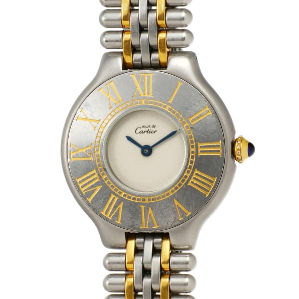 Cartier Must 21 Ladies' Watch, Stainless Steel/GP in Silver (Pre-owned)