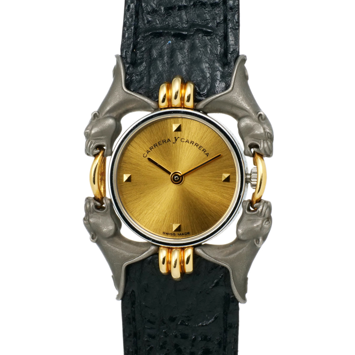 Carrera y Carrera 130 Ladies Watch with Leather & Stainless Steel in Gold 130.0