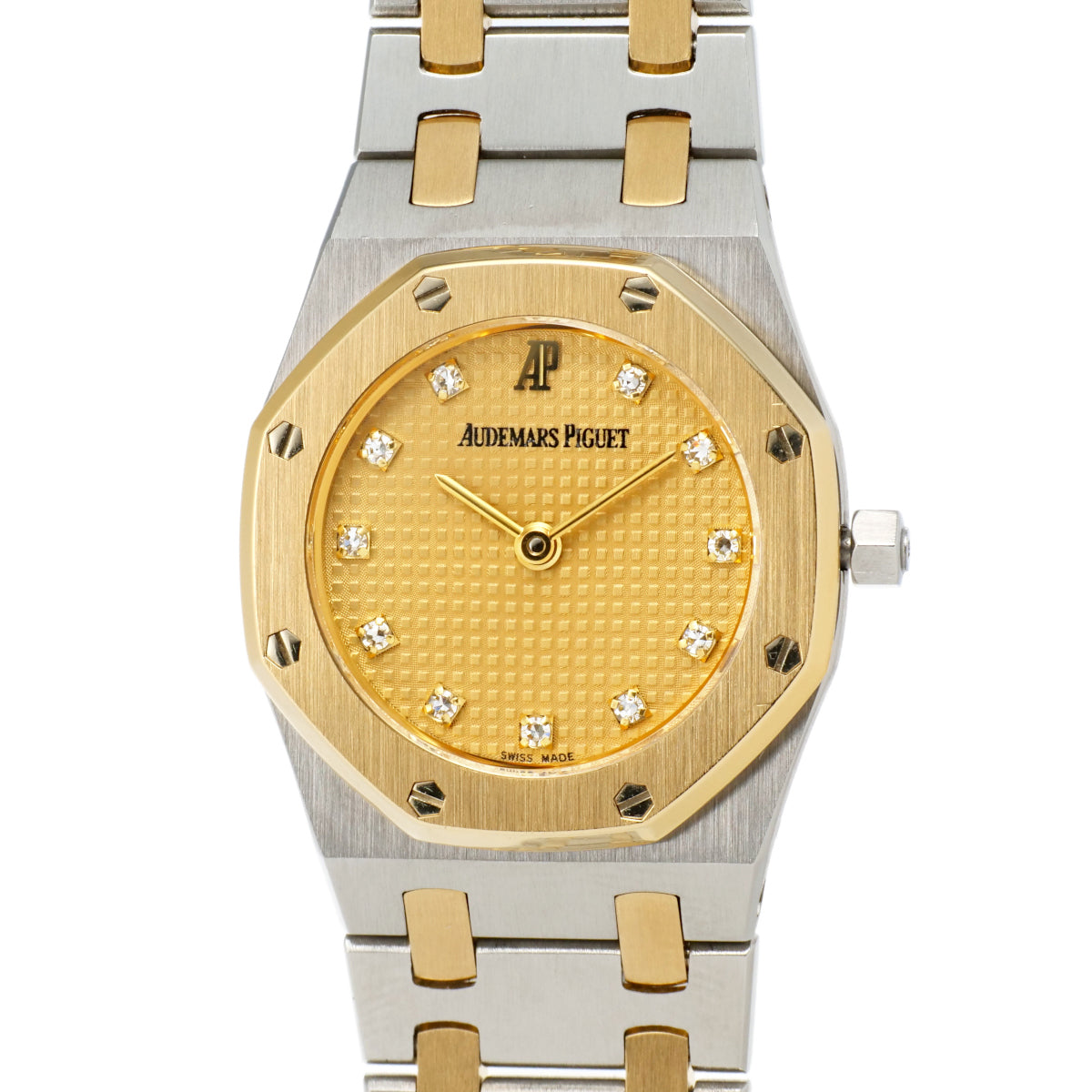 Audemars Piguet Royal Oak Gold Dial Stainless Steel/Diamond Women's Watch  5077.0 in Good condition