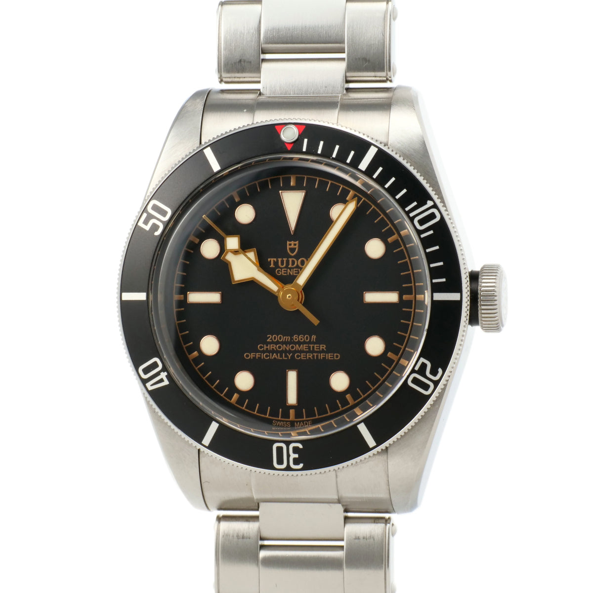 Tudor Black Bay 79280 Men’s Stainless Steel Silver Automatic Watch with Black Dial 79280.0 in Good condition