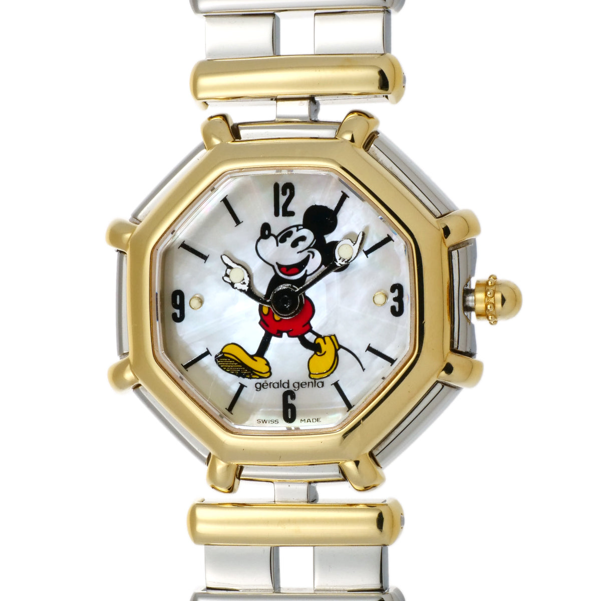 Other  Gerald Genga Mickey Women's Quartz Watch with Shell Dial, Stainless Steel, White, G.3499.7 G.3499.7 in Good condition