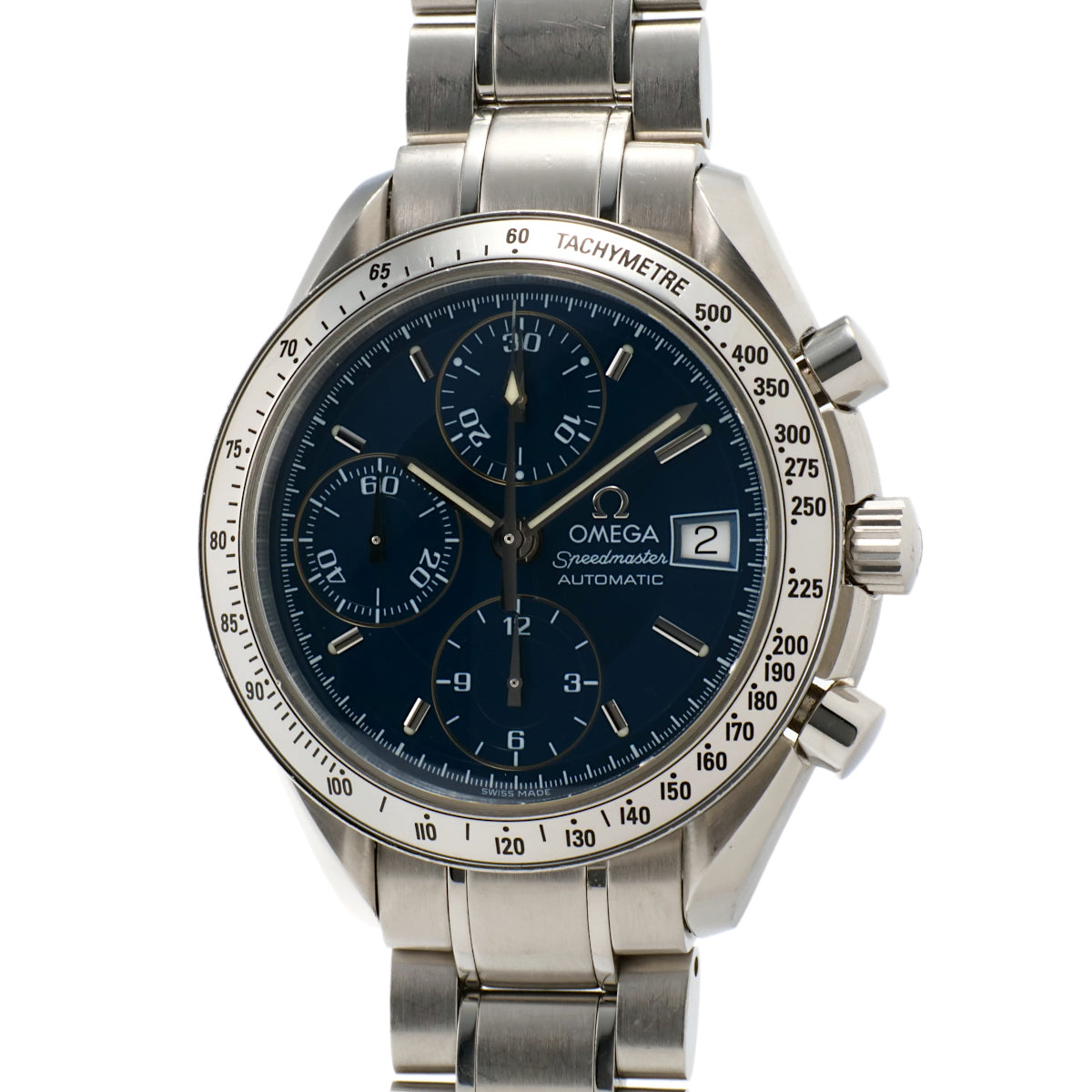 Other  Omega Speedmaster Date Men's Watch 3511.80, Stainless Steel, Navy Dial, Automatic 3511.8 in Good condition