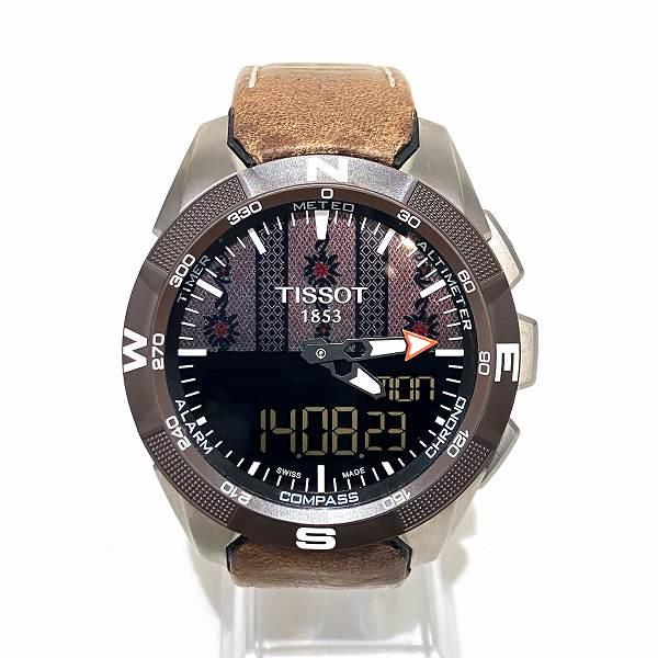 Tissot T-Touch Expert Solar II Women's Watch, T110.420.46.051.00, Titanium/Leather, Brown [Used]  T110.420.46.051.00