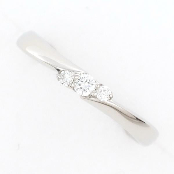 VANDOME AOYAMA PT950 Diamond Ring Size 6.5, Silver, Weight Approximately 2.8g
