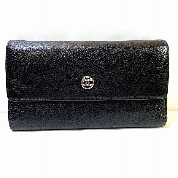 Chanel CC Button Long Wallet  Leather Long Wallet A33922 in Good condition