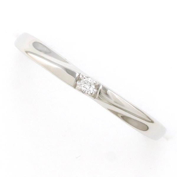 4°C Ladies' Designer Ring, Platinum PT950 with Blue Diamond, Size 8, Silver