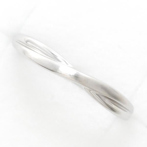 [LuxUness]  Canal 4℃ Design Ring, K10 White Gold, Size 17, Silver, Women's, Canal 4℃ - Used in Excellent condition