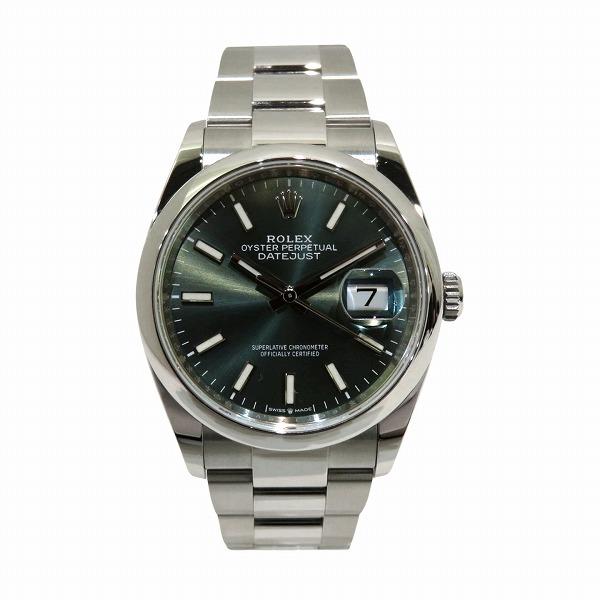 Rolex Datejust Automatic Men's Watch 126200, Green with Stainless Steel/White Gold Strap 126200.0