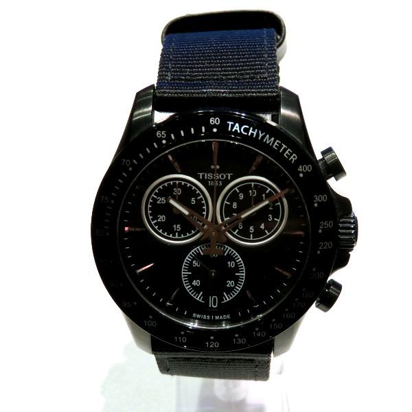 Tissot V8 T106417A Women's Quartz Watch, T106417A, Stainless Steel/Nylon, Black [Used] T106417A