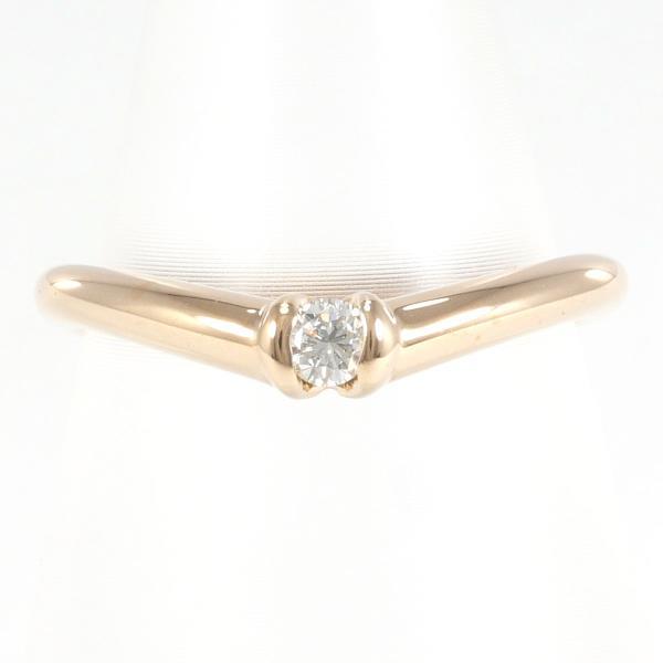 VANDOME AOYAMA K18 Pink Gold Ladies' Ring with Diamonds, Size 8.5, Total Weight about 2.2g (Pre-owned)