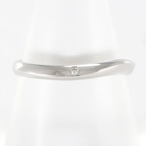I PRIMO PT950 Platinum 20 Men's Diamond Ring with 0.01ct Diamond, Silver