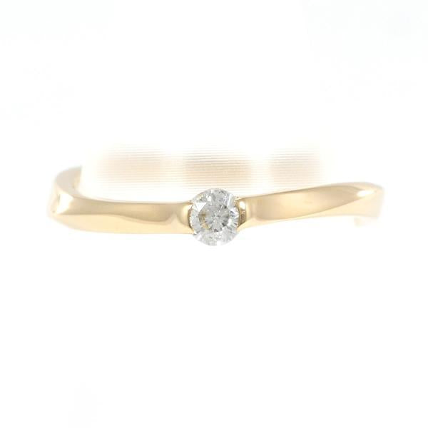 4℃ Ladies' Gold Diamond Ring - Size 8 K18 Yellow Gold