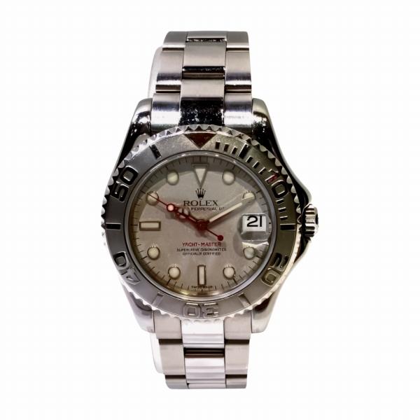 Rolex Yacht-Master Men's Automatic Watch 168622, Silver with Stainless Steel/Platinum Strap 168622.0