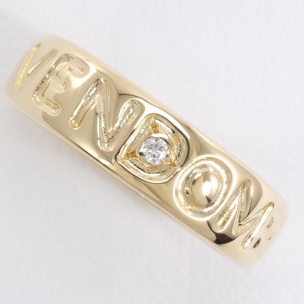 Ladies' VANDOME AOYAMA K18YG Yellow Gold Ring with Diamonds, Size 13 (Pre-owned)