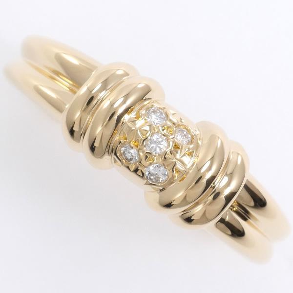 [LuxUness] 18K Diamond Scroll Ring Metal Ring in Excellent condition