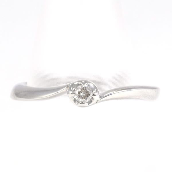 Untitled Jewelry K10 White Gold Ladies' Ring, Size 7, Diamond, Pre-owned
