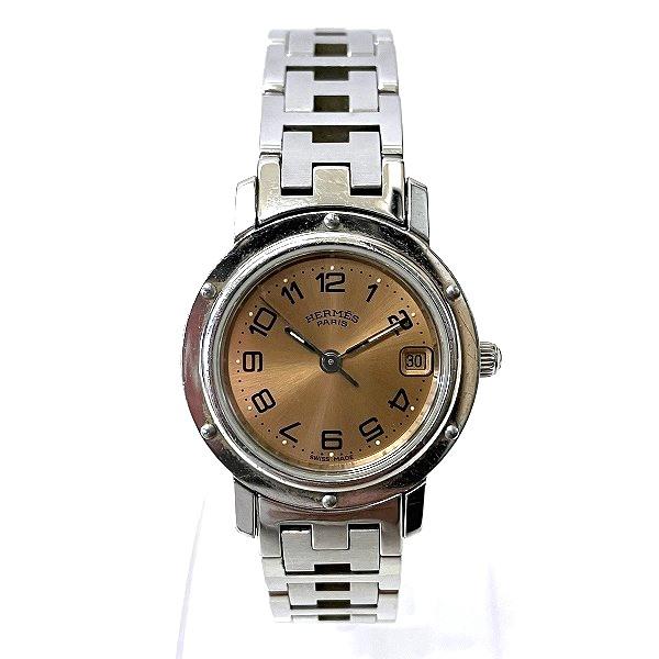 Hermes Ladies' Silver Stainless Steel Clipper Watch - Model CL4.210 (Pre-owned) CL4.210
